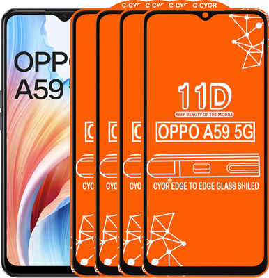 CYOR Edge To Edge Tempered Glass for OPPO A59 5G(Pack of 4)