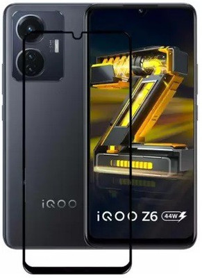 O2MG Edge To Edge Tempered Glass for IQOO Z6 44W(Pack of 1)