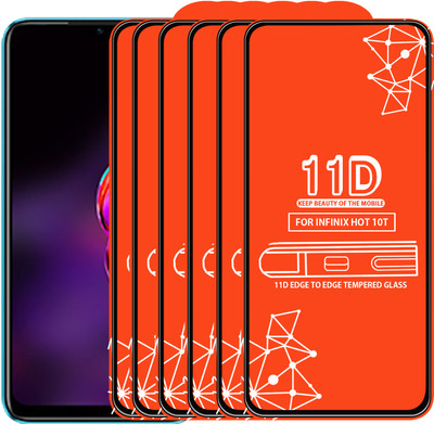 Qyist Edge To Edge Tempered Glass for Infinix Hot 10T(Pack of 6)