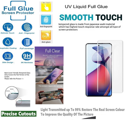 A-Allin1 Edge To Edge Tempered Glass for Moto Edge 30 Fusion, UV Glass Hydrophobic and oleophobic screen coating(Pack of 1)