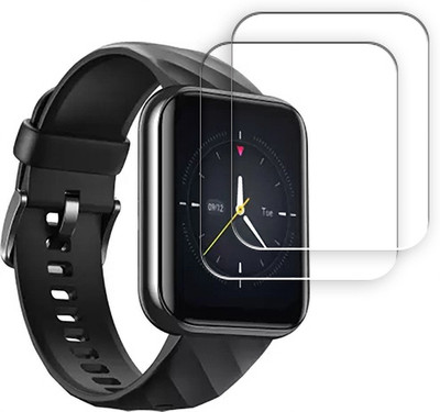 SOMTONE Edge To Edge Tempered Glass for DIZO D 1.8 inch SMARTWATCH SCREEN GUARD(Pack of 2)