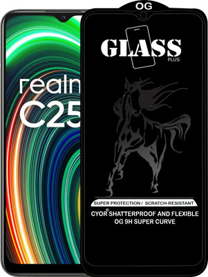 CYOR Edge To Edge Tempered Glass for REALME C25Y(Pack of 1)
