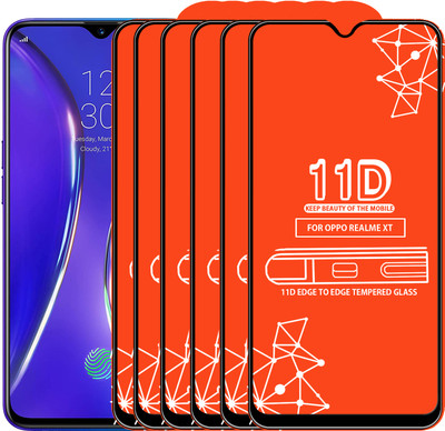 Roxel Edge To Edge Tempered Glass for Realme XT(Pack of 6)
