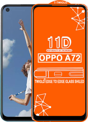 TWIGLO Edge To Edge Tempered Glass for OPPO A72(Pack of 1)