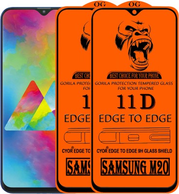CYOR Edge To Edge Tempered Glass for Samsung Galaxy M20(Pack of 2)