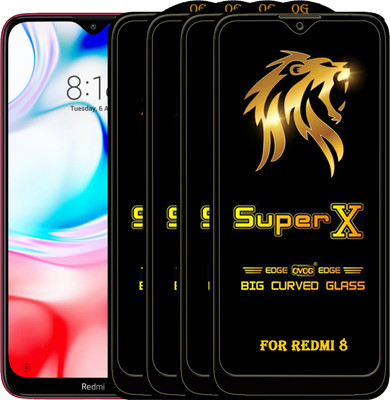 PFOAM Edge To Edge Tempered Glass for REDMI 8(Pack of 4)