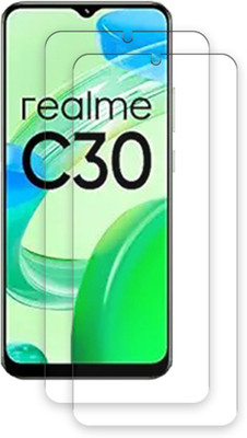ARBAN Edge To Edge Tempered Glass for Realme C30 TEMPERED GUARD FRONTP2(Pack of 2)