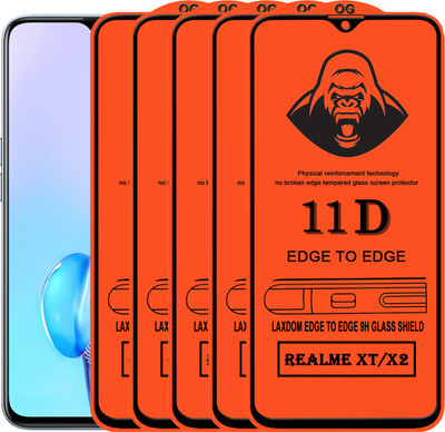 Laxdom Edge To Edge Tempered Glass for Realme XT(Pack of 5)