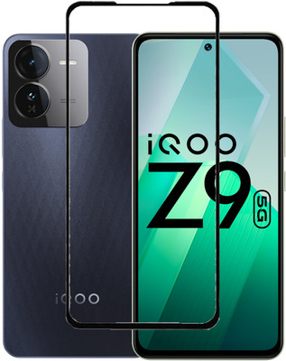 HOBBYTRONICS Edge To Edge Tempered Glass for iQOO Z9 5G, iQOO Z9(Pack of 1)