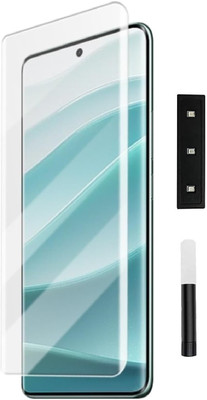 ESD Edge To Edge Tempered Glass for iQOO Z10 5G Full Glue Tempered Glass Screen Protector Guard Quad Curved Edges - High Definition, Fingerprint Working, UV Glue Not Required (iQOO Z10, 6.77 Inch) - Pack of 1(Pack of 1)