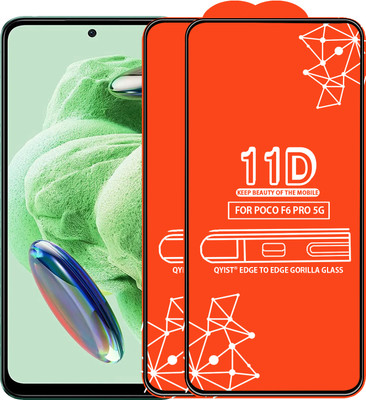 Qyist Edge To Edge Tempered Glass for POCO F6 PRO 5G(Pack of 2)