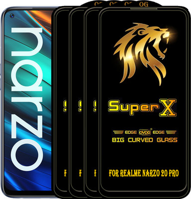 PFOAM Edge To Edge Tempered Glass for REALME NARZO 20 PRO(Pack of 4)