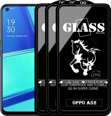 PFOAM Edge To Edge Tempered Glass for OPPO A52(Pack of 3)