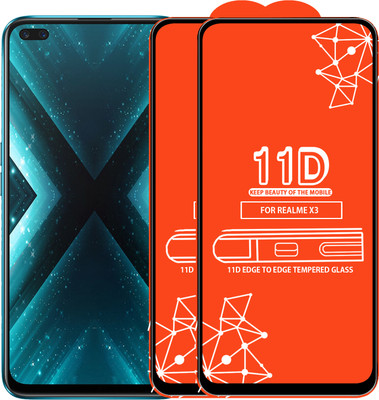 Roxel Edge To Edge Tempered Glass for Realme X3(Pack of 2)