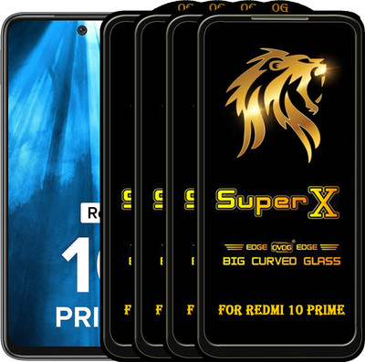PFOAM Edge To Edge Tempered Glass for REDMI 10 PRIME(Pack of 4)