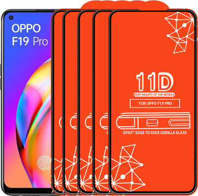 Qyist Edge To Edge Tempered Glass for Oppo F19 Pro(Pack of 5)