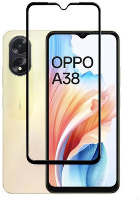 DMJHP Edge To Edge Tempered Glass for Oppo A38(Pack of 1)