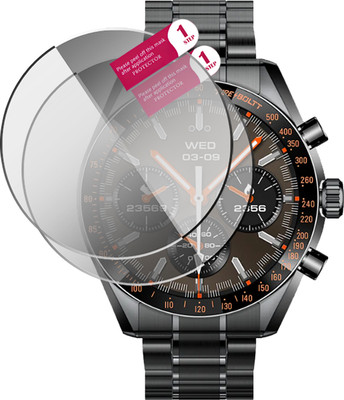 daffin Edge To Edge Tempered Glass for fire boltt moonwatch(Pack of 2)