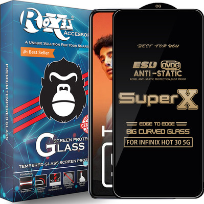 Roxel Edge To Edge Tempered Glass for INFINIX HOT 30 5G(Pack of 1)