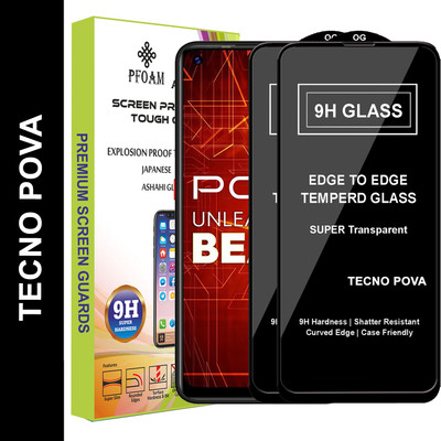 PFOAM Edge To Edge Tempered Glass for TECNO POVA(Pack of 2)