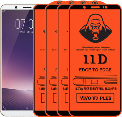 Laxdom Edge To Edge Tempered Glass for VIVO V7 Plus(Pack of 4)