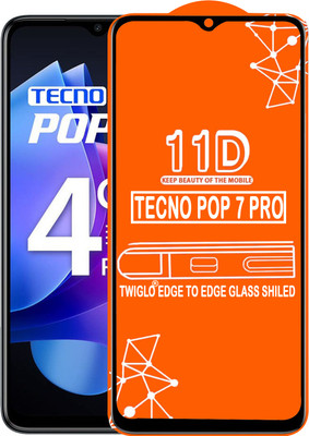 TWIGLO Edge To Edge Tempered Glass for TECNO POP 7 PRO(Pack of 1)