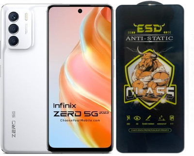 TELESHIELD Edge To Edge Tempered Glass for Infinix Zero 5G, ESD Glass, ESD Protector, Edge to Edge, Screen Protector(Pack of 1)