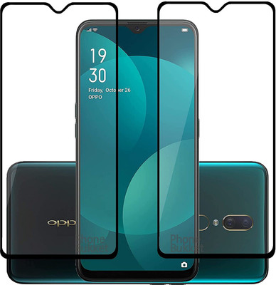 NIMMIKA ENTERPRISES Edge To Edge Tempered Glass for Oppo F11(Comprehensive protection | High-quality material | Multi-layered coating | Easy to install)(Pack of 2)