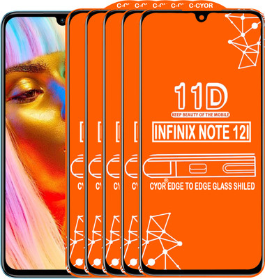 CYOR Edge To Edge Tempered Glass for INFINIX NOTE 12I(Pack of 5)