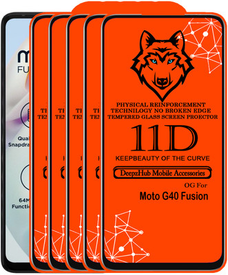 DeepzHub Edge To Edge Tempered Glass for Moto G40 Fusion(Pack of 5)