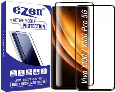 eZell Edge To Edge Tempered Glass for Vivo X100 Pro(Pack of 2)