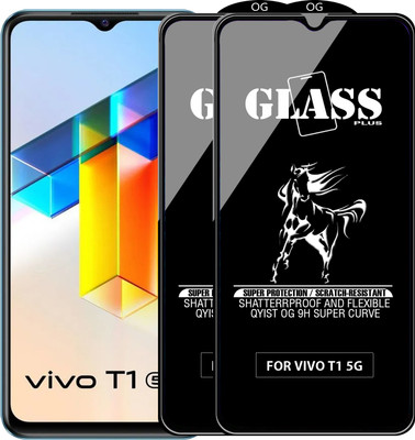 Qyist Edge To Edge Tempered Glass for VIVO T1 5G(Pack of 2)