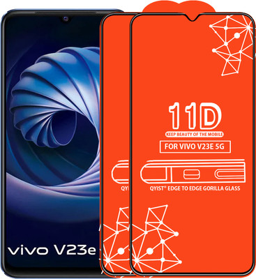 Qyist Edge To Edge Tempered Glass for Vivo V23E 5G(Pack of 2)