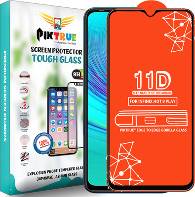 PikTrue Edge To Edge Tempered Glass for Infinix Hot 9 Play(Pack of 1)