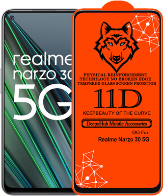DeepzHub Edge To Edge Tempered Glass for Realme Narzo 30 5G(Pack of 1)