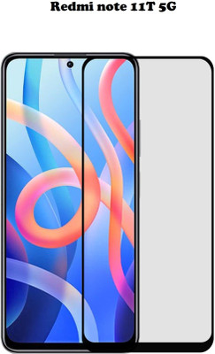 O2MG Edge To Edge Tempered Glass for Redmi Note 11T 5G(Pack of 1)