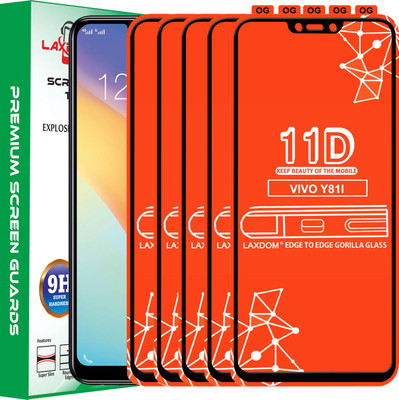 Laxdom Edge To Edge Tempered Glass for VIVO Y81I(Pack of 5)
