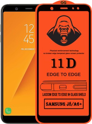 Laxdom Edge To Edge Tempered Glass for Samsung Galaxy A6 Plus(Pack of 1)