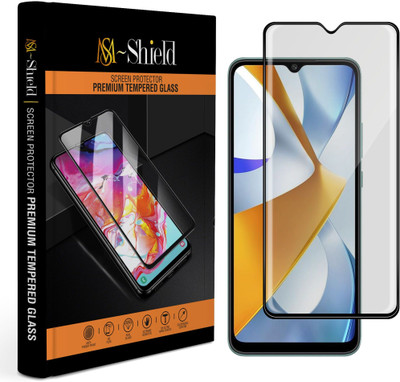 MS-Shield Edge To Edge Tempered Glass for POCO C40(Pack of 1)