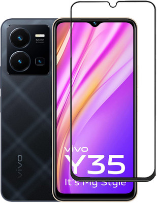 SNMART Edge To Edge Tempered Glass for vivo Y35(Pack of 1)