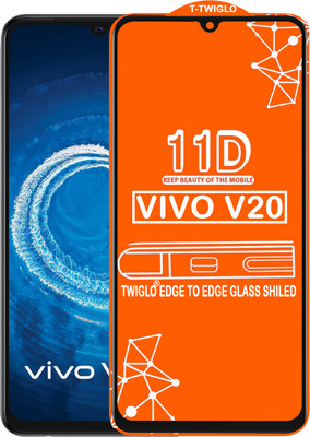 TWIGLO Edge To Edge Tempered Glass for VIVO V20(Pack of 1)