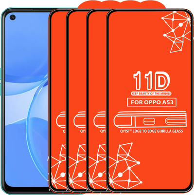 Qyist Edge To Edge Tempered Glass for Oppo A53(Pack of 4)