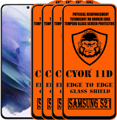 CYOR Edge To Edge Tempered Glass for SAMSUNG S21(Pack of 4)