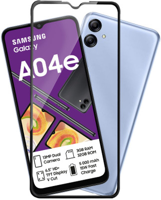 HUPSHY Edge To Edge Tempered Glass for SAMSUNG Galaxy A04e(Pack of 1)