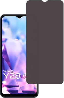 KARTRAY Edge To Edge Tempered Glass for Vivo Y28 5G, privacy Glass(Pack of 1)