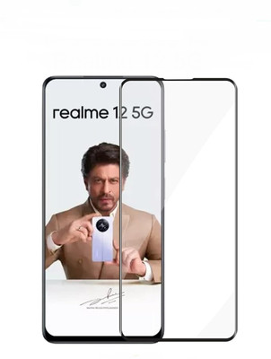 9H Edge To Edge Tempered Glass for Realme 12 5G-| 9H Hardness | High Clarity | Touch Sensitive | Anti Static (with Easy Installation Kit)(Pack of 1)