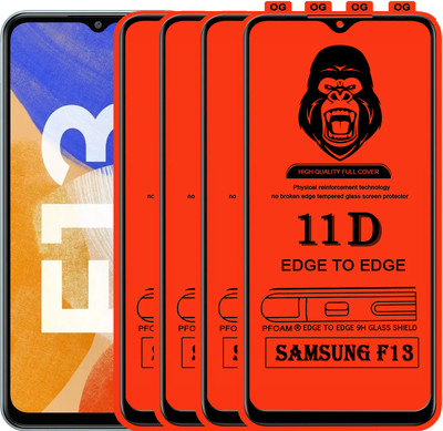 Laxdom Edge To Edge Tempered Glass for SAMSUNG GALAXY F13(Pack of 4)