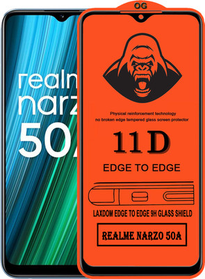 Laxdom Edge To Edge Tempered Glass for REALME NARZO 50A(Pack of 1)