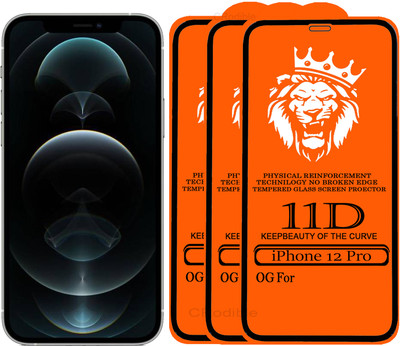 DeepzHub Edge To Edge Tempered Glass for iPhone 12 Pro(Pack of 3)