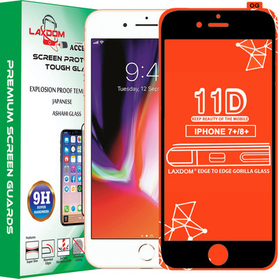 Laxdom Edge To Edge Tempered Glass for Apple iPhone 8 Plus(Pack of 1)